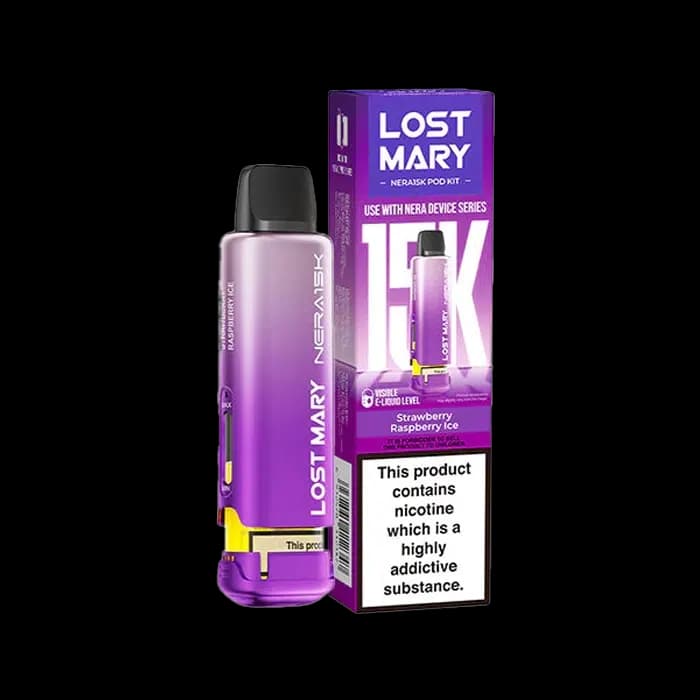 Lost Mary Nera 15K Prefilled Pod-Strawberry Raspberry Ice