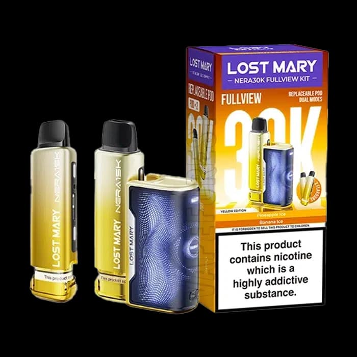 Lost Mary Nera 30K Fullview Diposable Vape Kit Yellow Edition