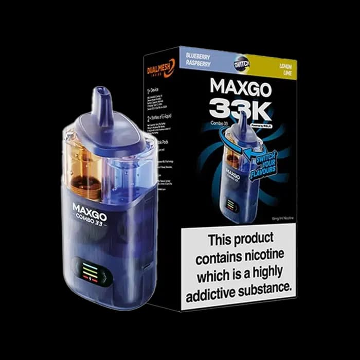 RELX Maxgo Combo 33K Dual Flavour Disposable Vape Kit - Bluberry Raspberry - Lemon Lime