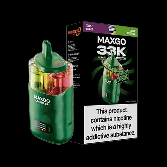 RELX Maxgo Combo 33K Dual Flavour Disposable Vape Kit - Triple Grape - Lemon Lime Grape