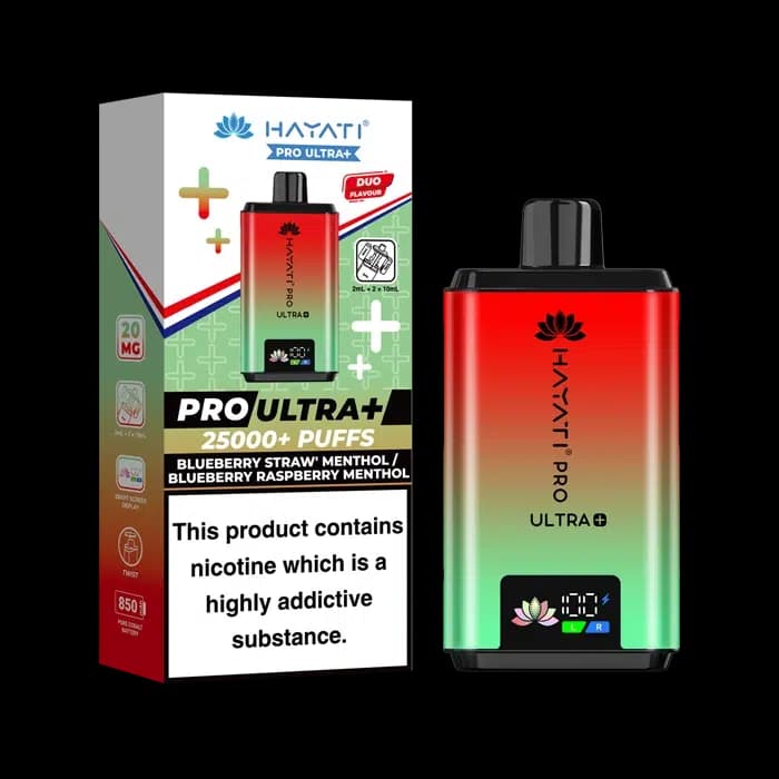 Hayati Pro Ultra Plus 25000 - Blueberry Straw Menthol-Blueberry Raspberry Menthol