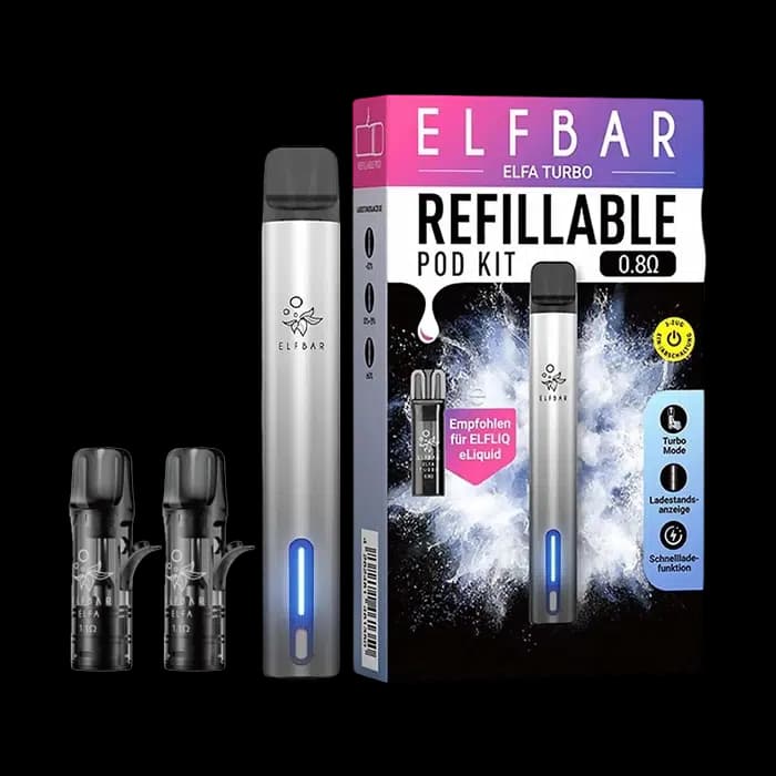 Elf Bar Elfa Turbo Refillable Pod Kit -Aurora Black