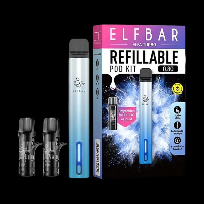 Elf Bar Elfa Turbo Refillable Pod Kit - Aurora Cyan