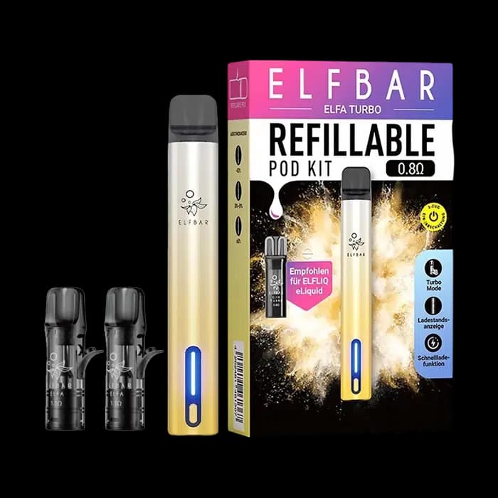 Elf Bar Elfa Turbo Refillable Pod Kit - Aurora Gold