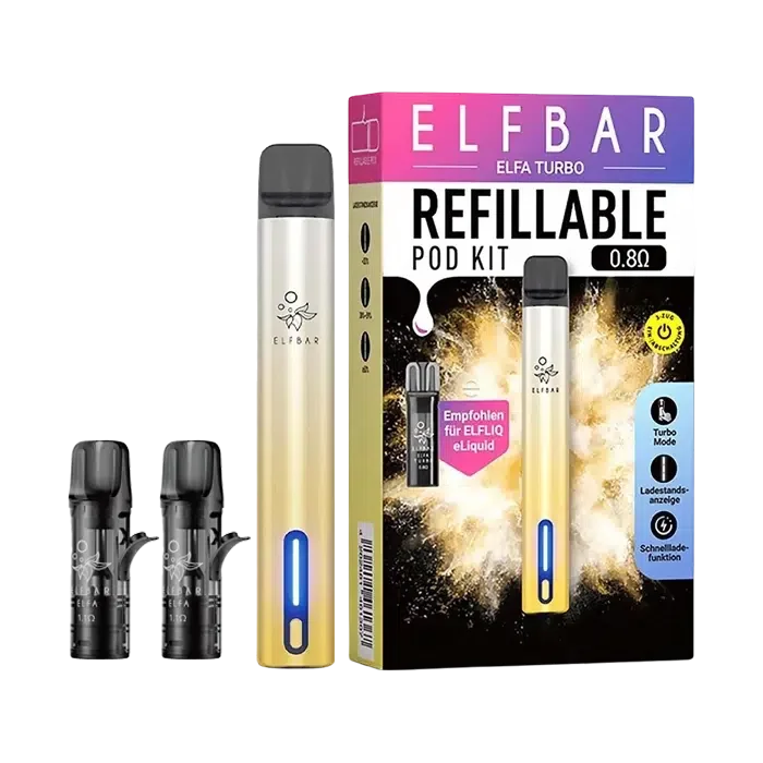 Elf Bar Elfa Turbo Pod Vape Kit - Refillable Pod System Elf Bar Elfa Turbo Pod Vape Kit - Refillable Pod System