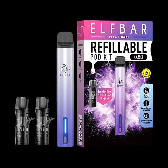 Elf Bar Elfa Turbo Refillable Pod Kit -Aurora Purple