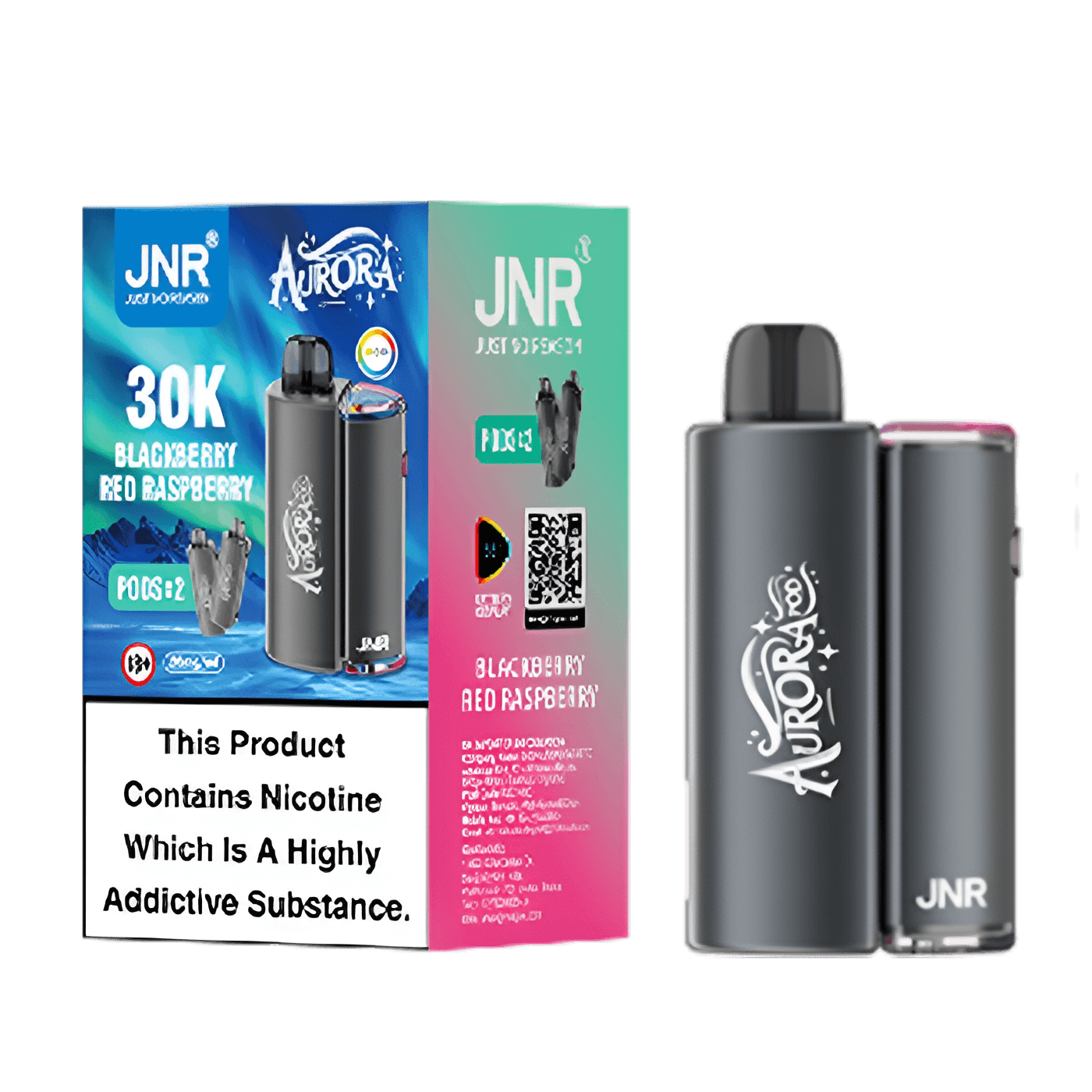 JNR Aurora 30K Pod Kit - Blackberry Red Raspberry (1)