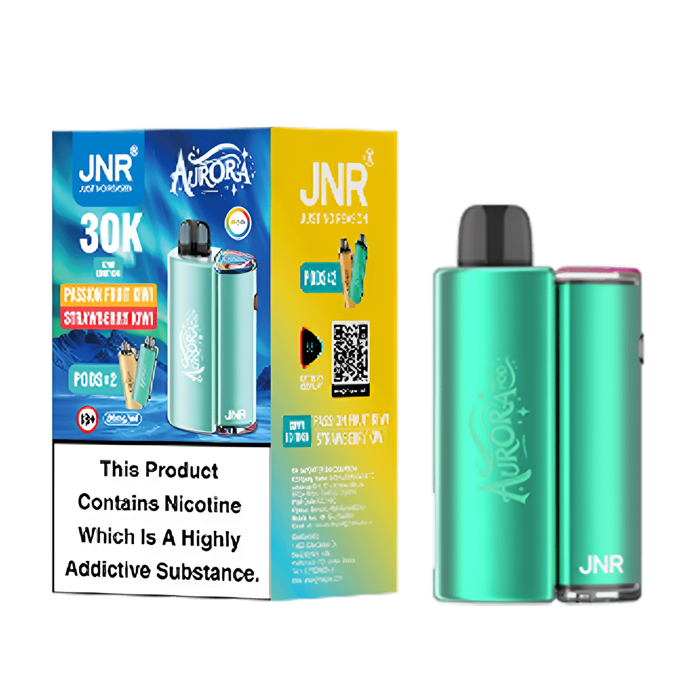 JNR Aurora 30K Pod Kit - Passionfruit Kiwi - Strawberry Kiwi (1)