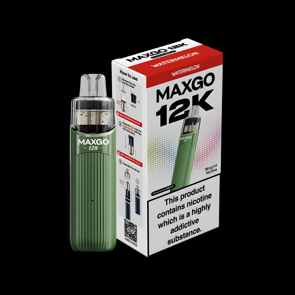 Relx Maxgo 12K Prefilled Pod Kit-Watermelon