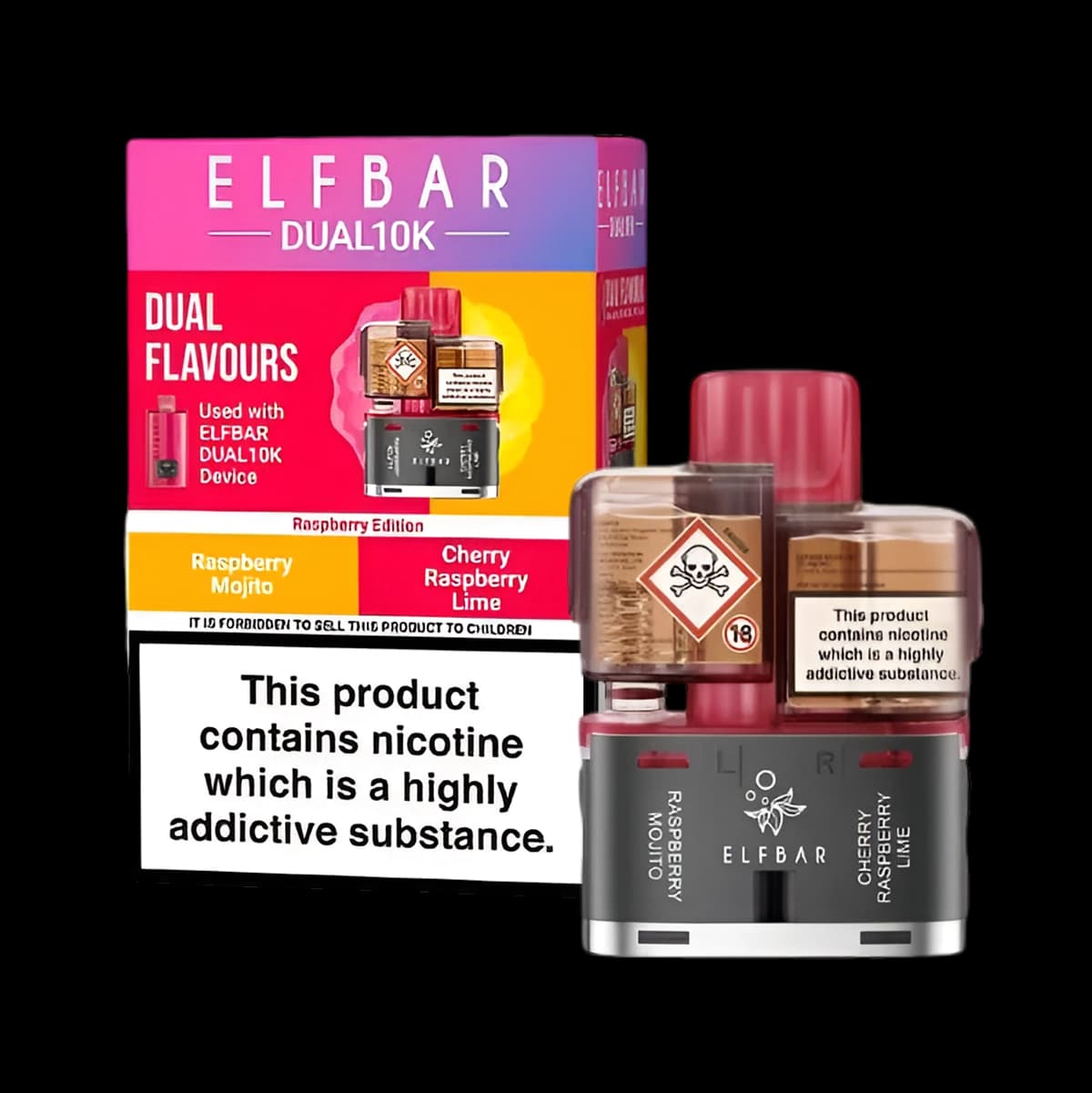 Elf Bar Dual 10K Prefilled Pods Refill Containers - Pre-Filled Vape Pods