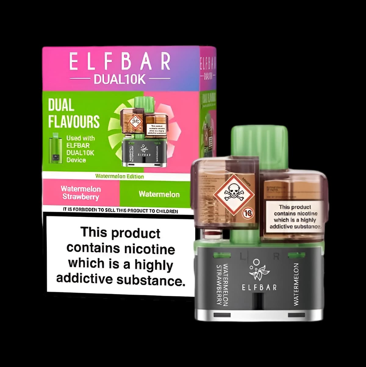 Elf Bar Dual 10K Prefilled Pods-Watermelon Edition