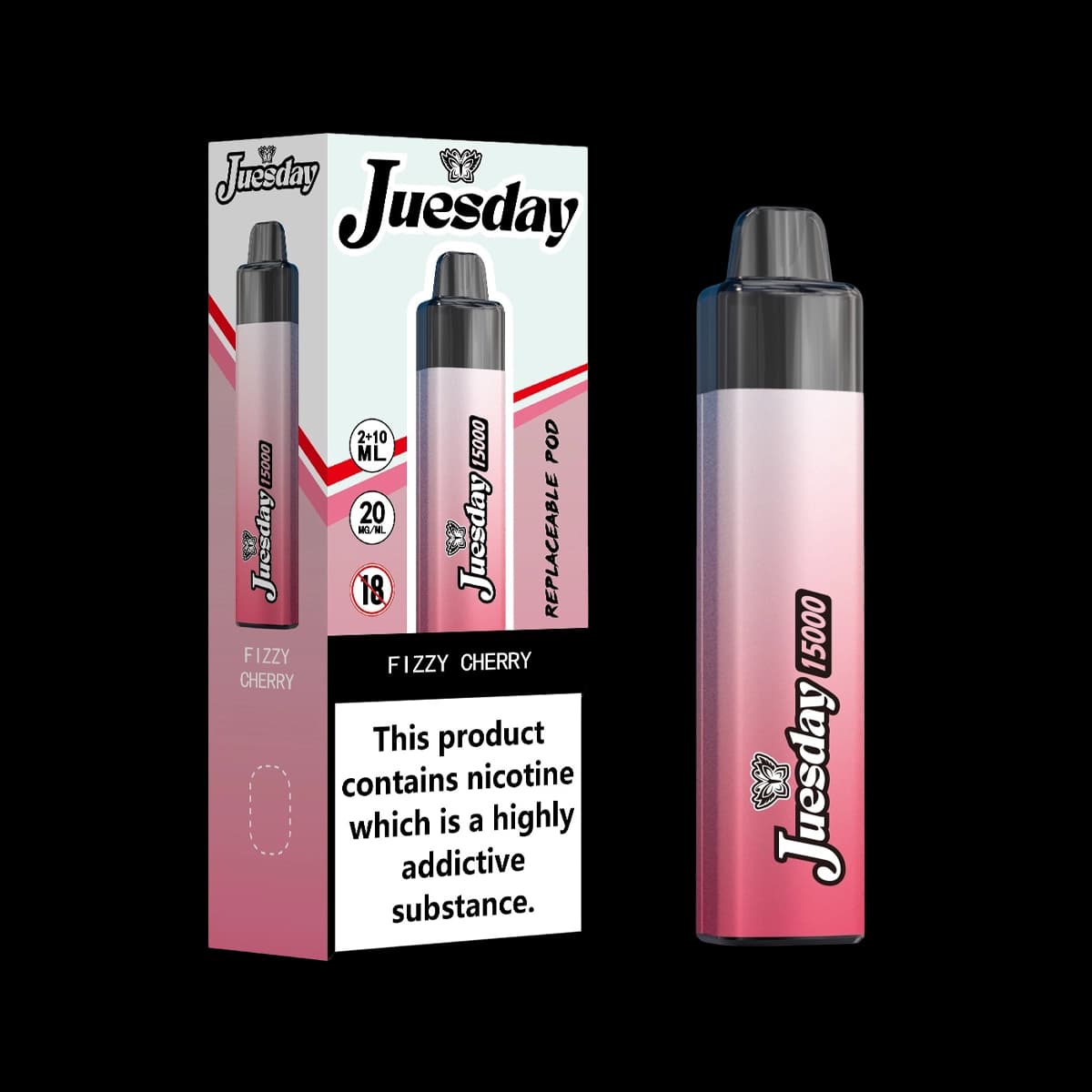 Juesday 15000 Puffs Prefilled Vape Kit- Fizzy Cherry