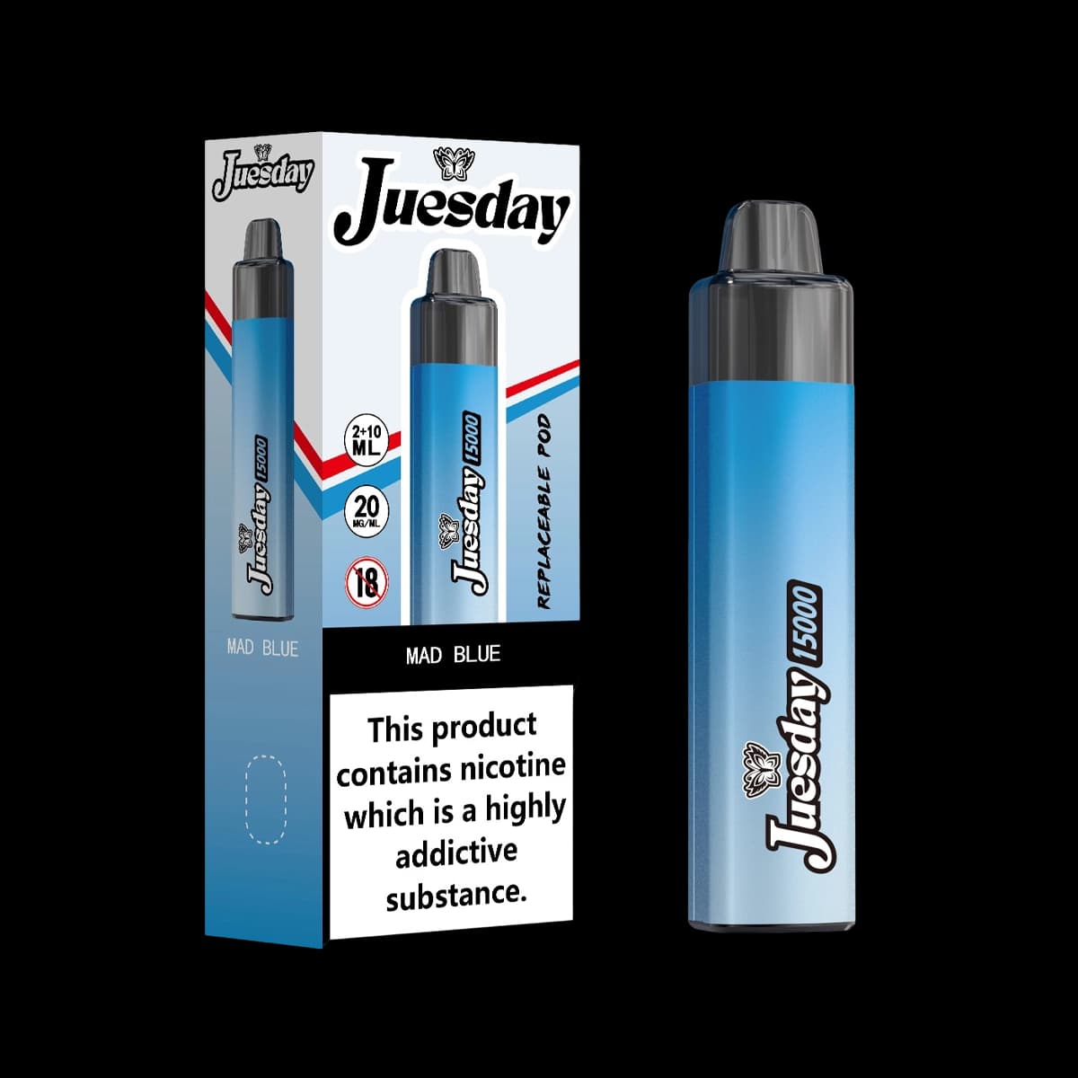 Juesday 15000 Puffs Prefilled Vape Kit- Mad Blue
