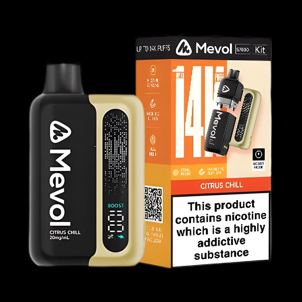 Mevol S7000 Prefilled Pod Kit - Up to 14K Puffs - Citrus Chill - Disposable Vapes