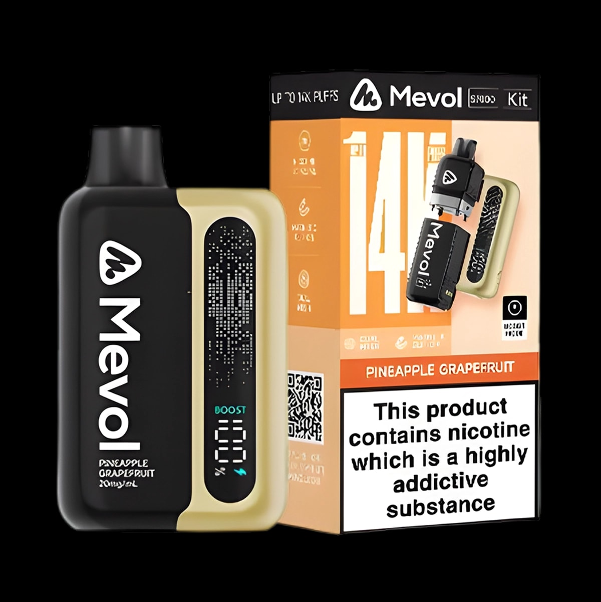 Mevol S7000 Prefilled Pod Kit - Up to 14K Puffs - Pineapple Grapefruit - Disposable Vapes
