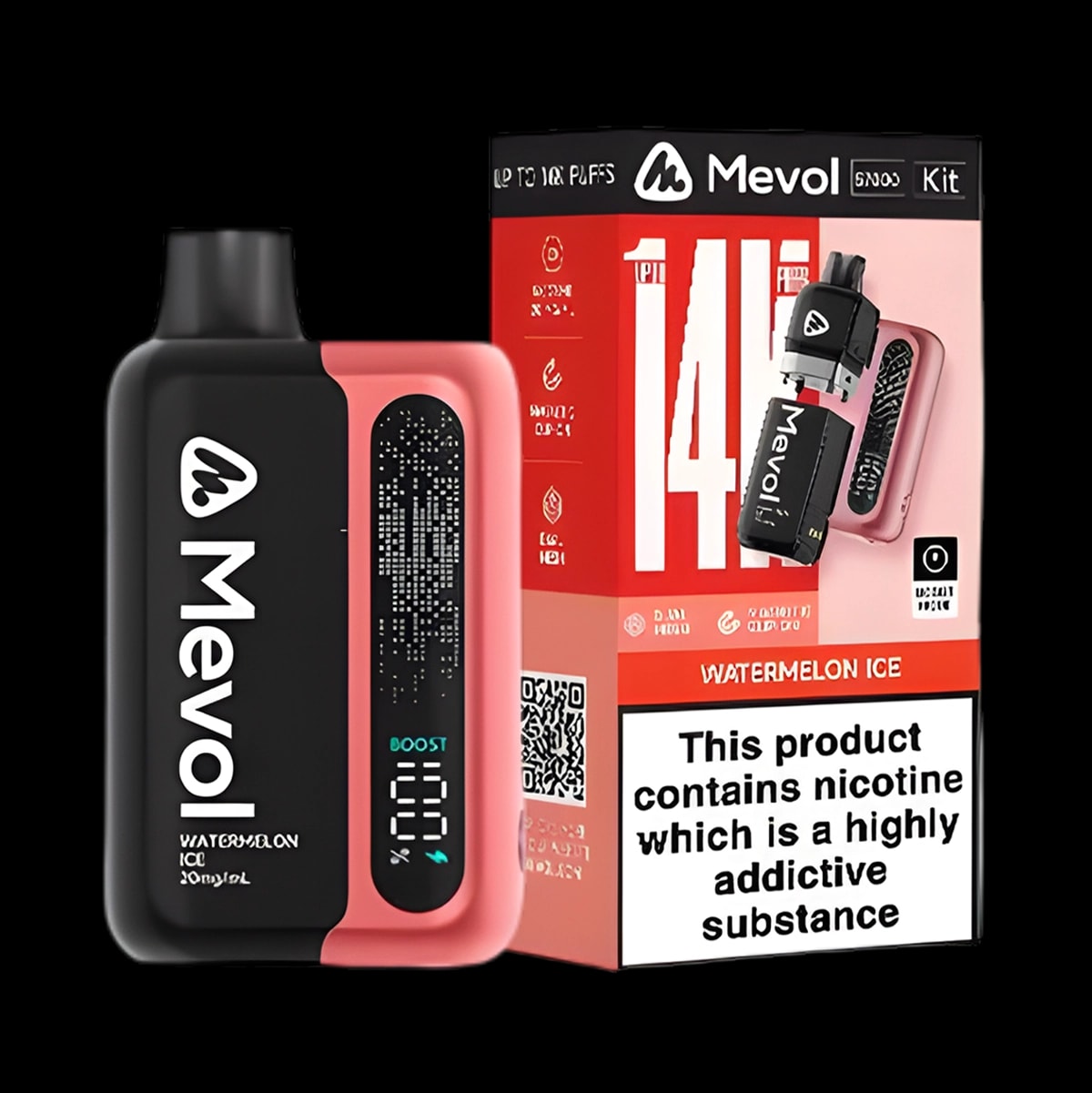 Mevol S7000 Prefilled Pod Kit - Up to 14K Puffs - Watermelon Ice - Disposable Vapes