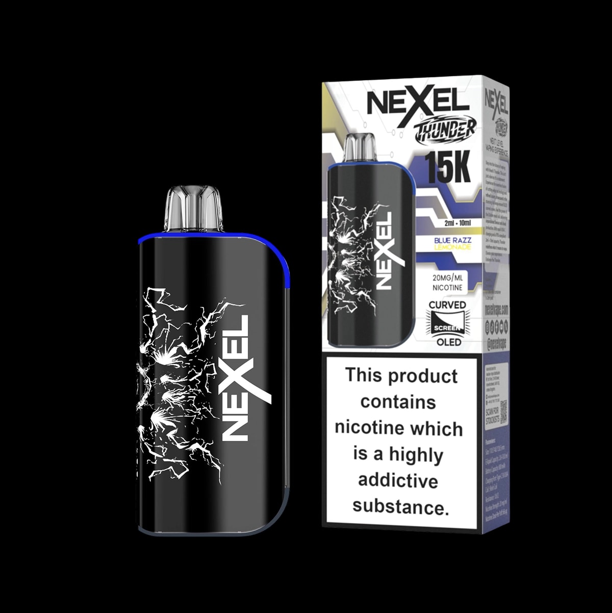 Nexel Thunder 15K Prefilled Pod Kit - Blue Razz Lemonade - Disposable Vapes