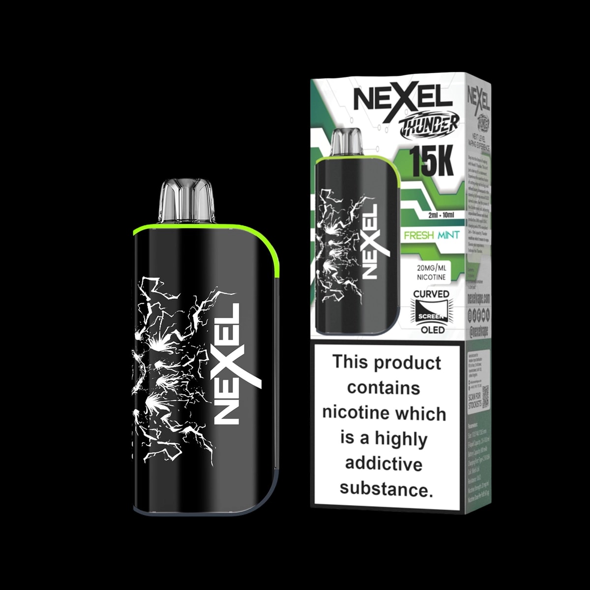 Nexel Thunder 15K Prefilled Pod Kit - Fresh Mint - Disposable Vapes