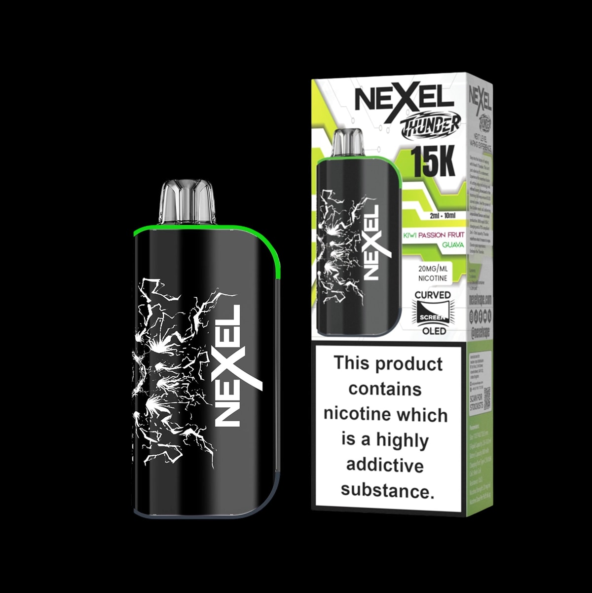 Nexel Thunder 15K Prefilled Pod Kit - Kiwi Passion Fruit Guava - Disposable Vapes