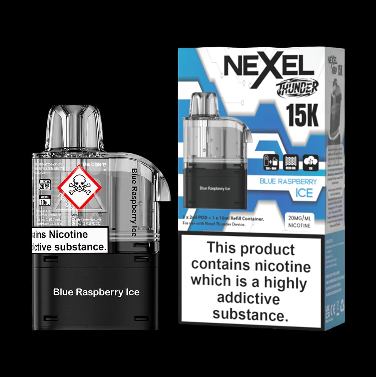 Nexel Thunder 15K Prefilled Pods - Blue Raspberry Ice-2