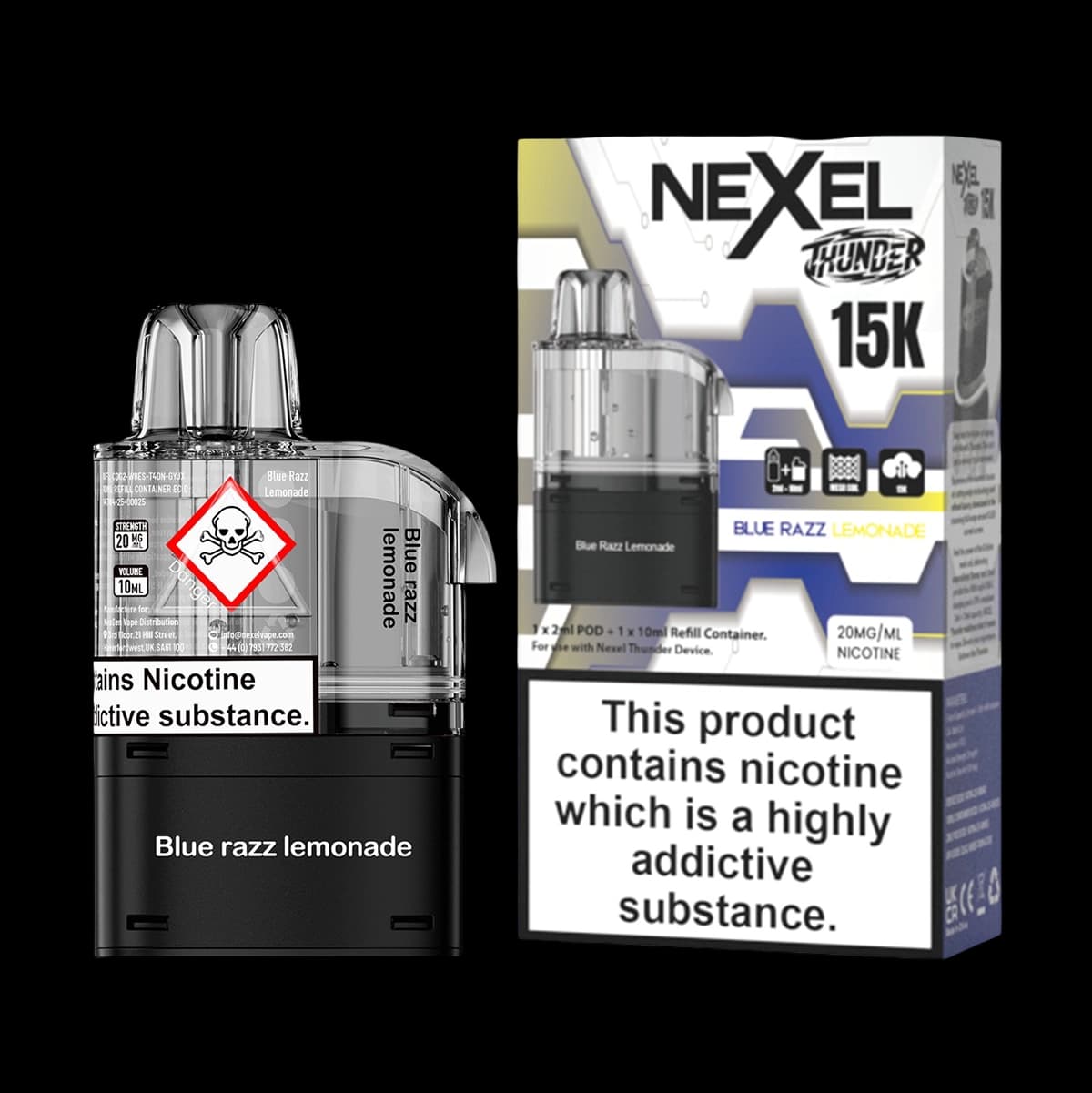 Nexel Thunder 15K Prefilled Pods - Blue Razz Lemonade-2