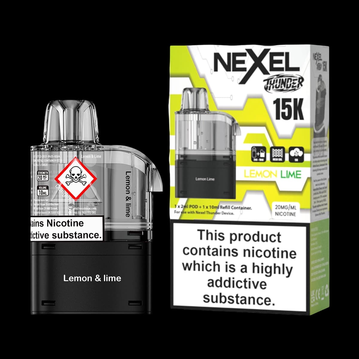 Nexel Thunder 15K Prefilled Pods - Lemon Lime -2