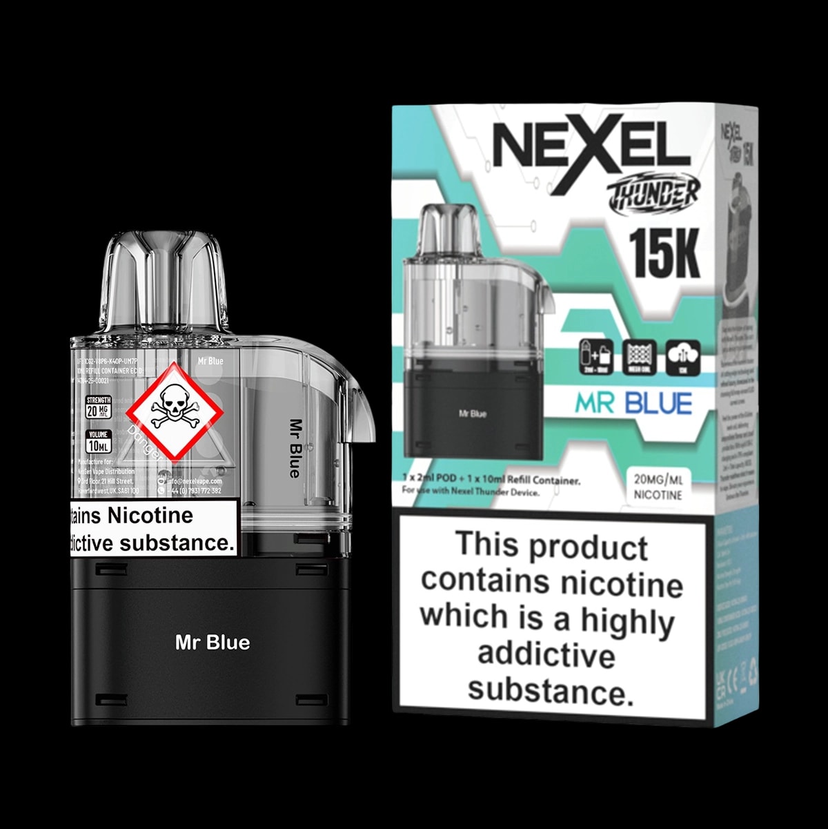 Nexel Thunder 15K Prefilled Pods - Mr Blue-2