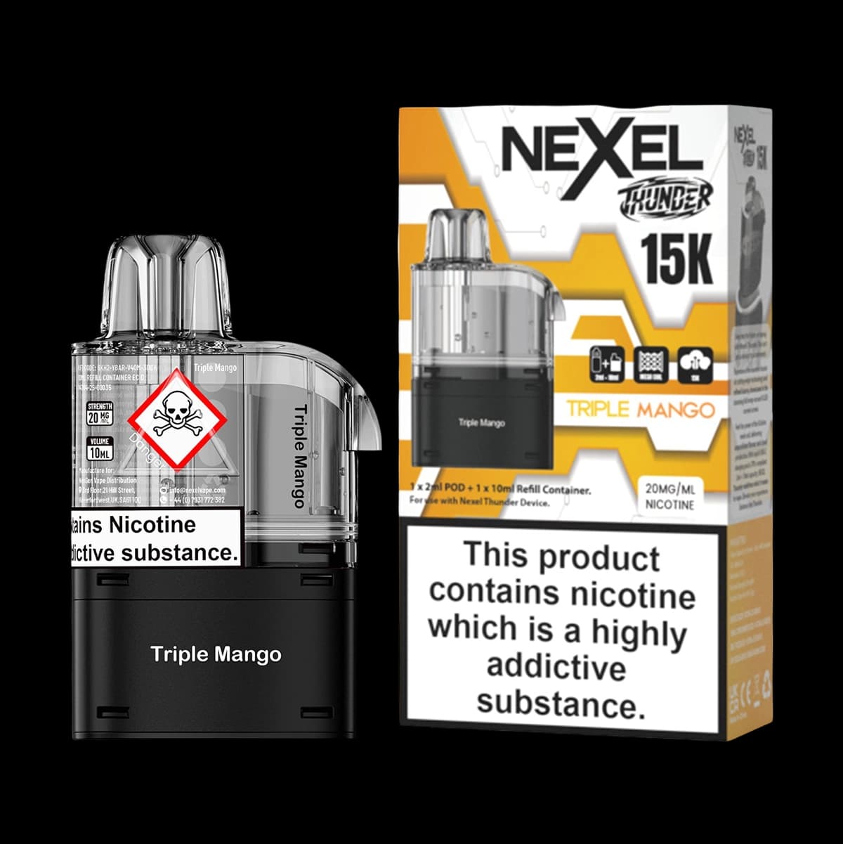 Nexel Thunder 15K Prefilled Pods - Triple Mango-2