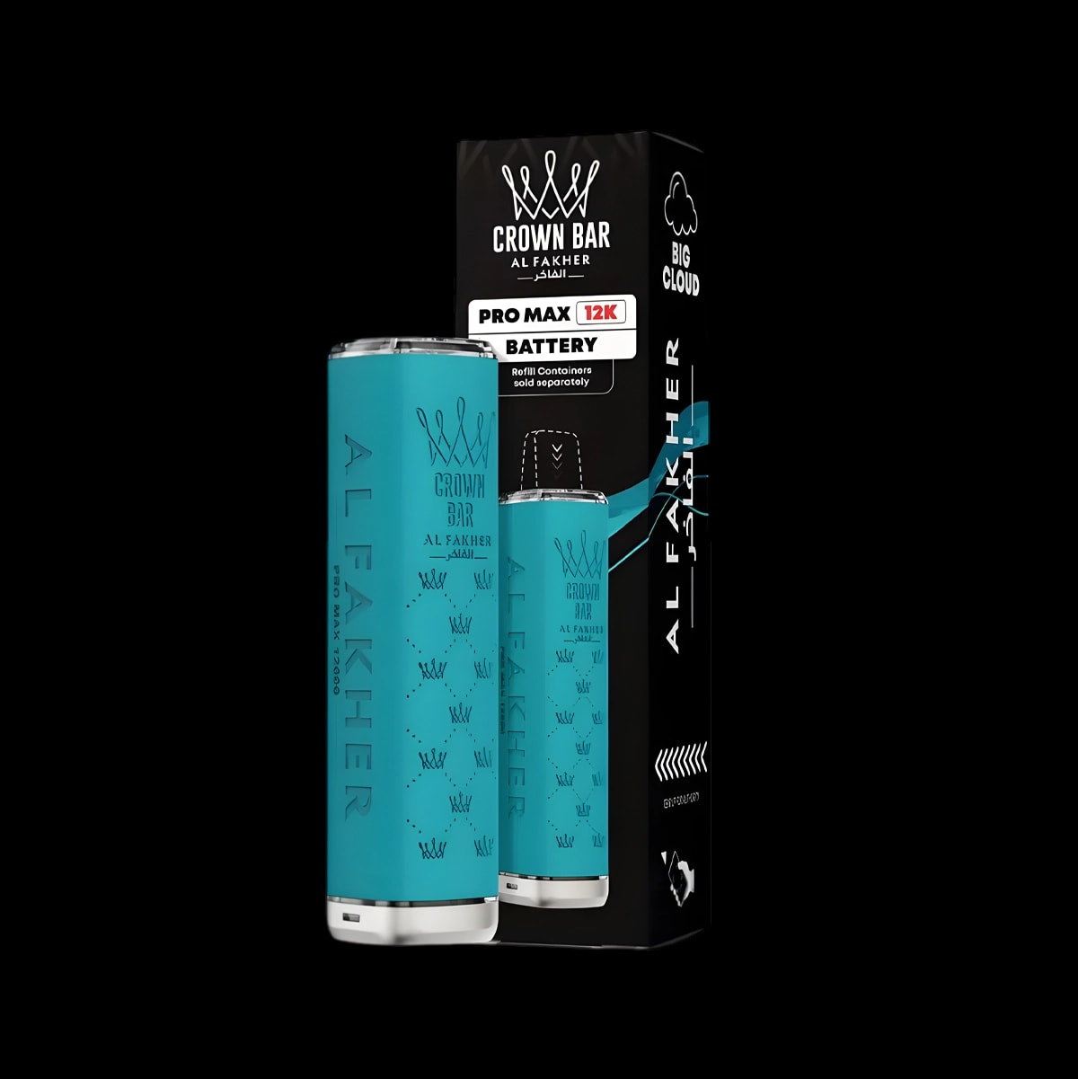 Al Fakher Crown Bar Pro Max 12K Battery Device - Light Blue - Beginner Vape Kits