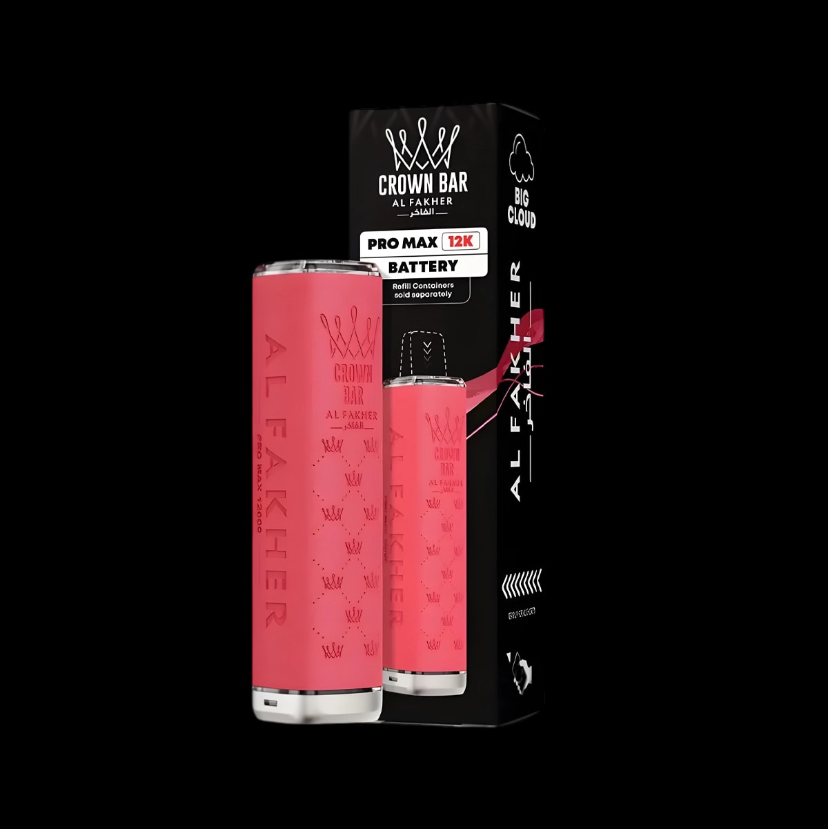Al Fakher Crown Bar Pro Max 12K Battery Device - Pink - Beginner Vape Kits