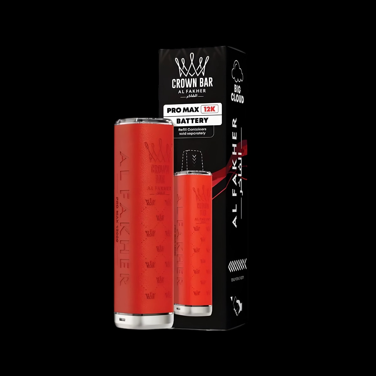Al Fakher Crown Bar Pro Max 12K Battery Device - Red - Beginner Vape Kits