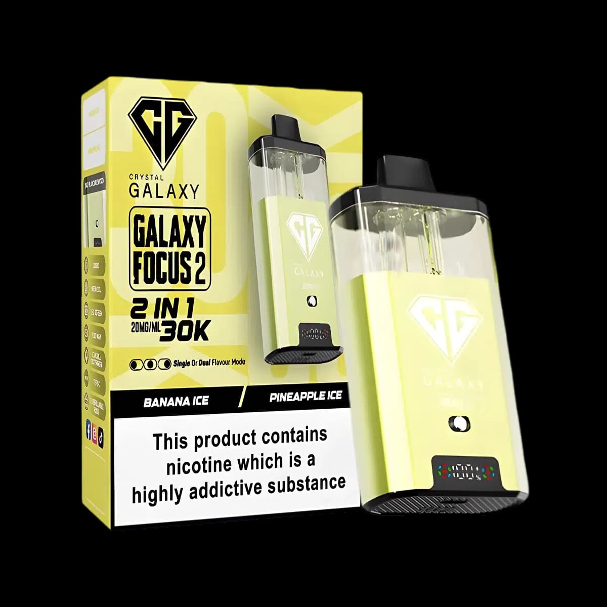 Crystal Galaxy Focus 2 30K Vape Kit-Banana Ice-Pineapple Ice