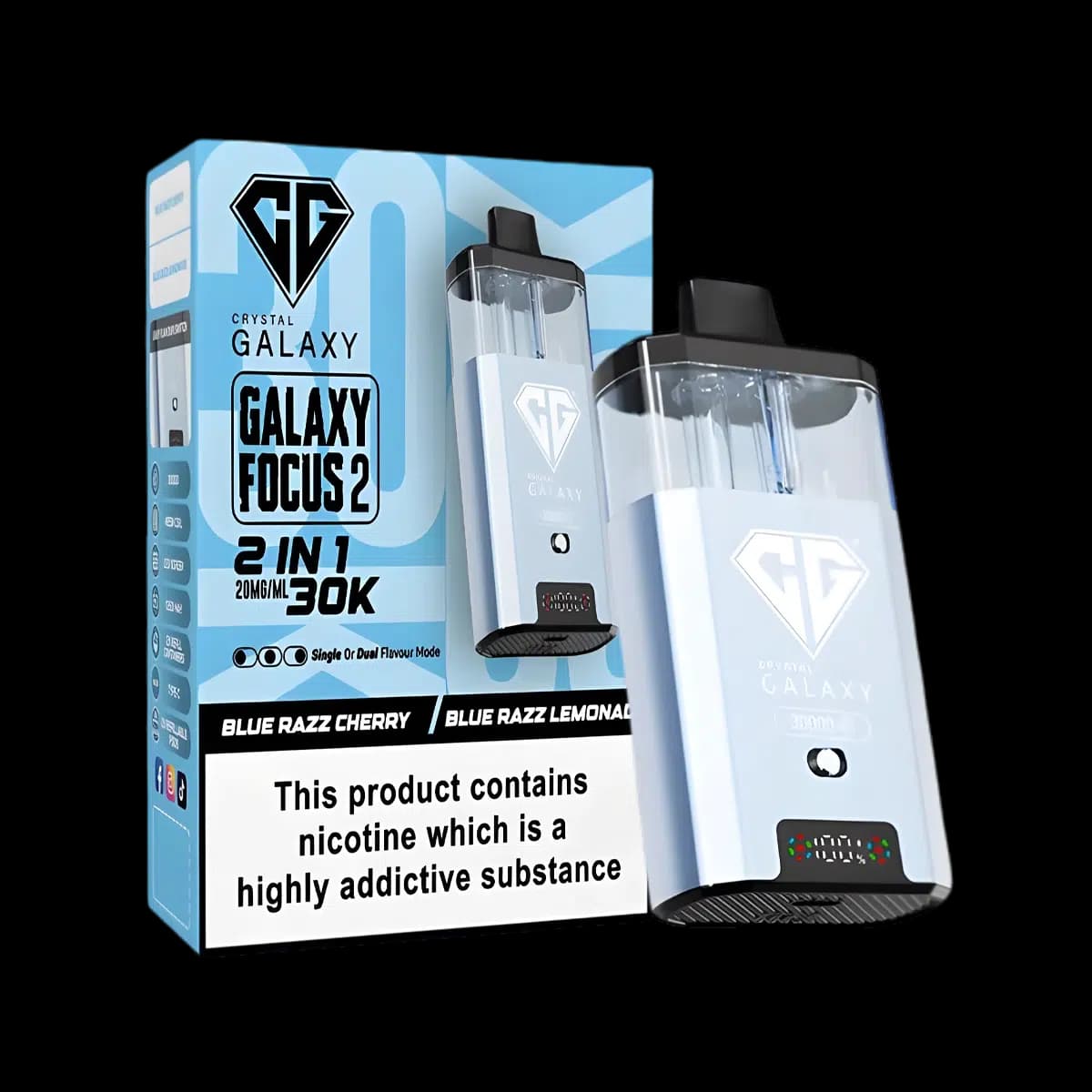 Crystal Galaxy Focus 2 30K Vape Kit-Blue Razz Cherry-Blue Razz Lemonade