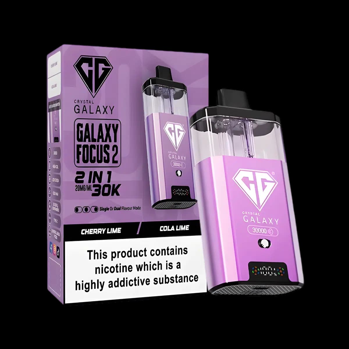 Crystal Galaxy Focus 2 30K Vape Kit-Cherry Lime-Cola Lime