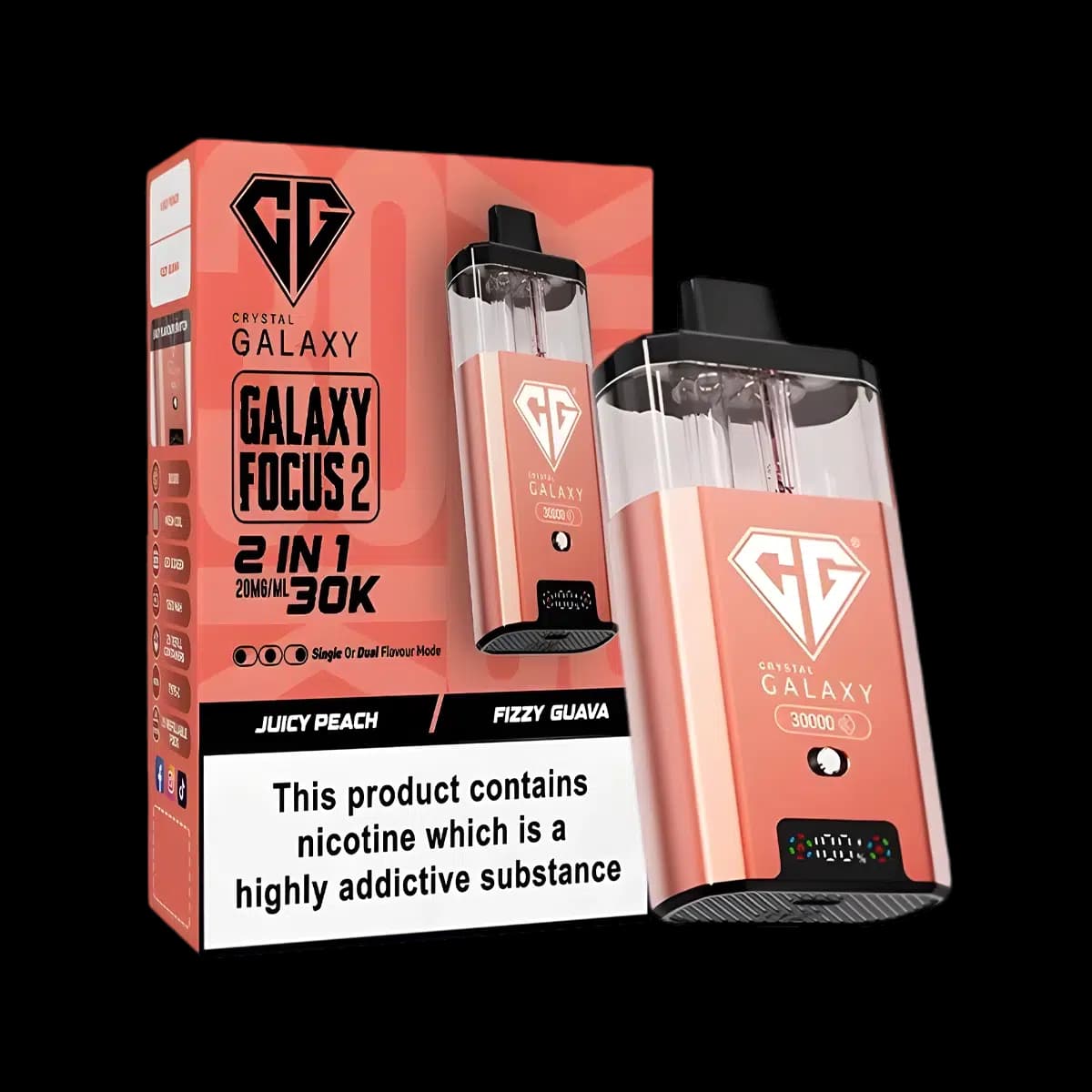 Crystal Galaxy Focus 2 30K Vape Kit-Juicy Peach-Fizzy Guava