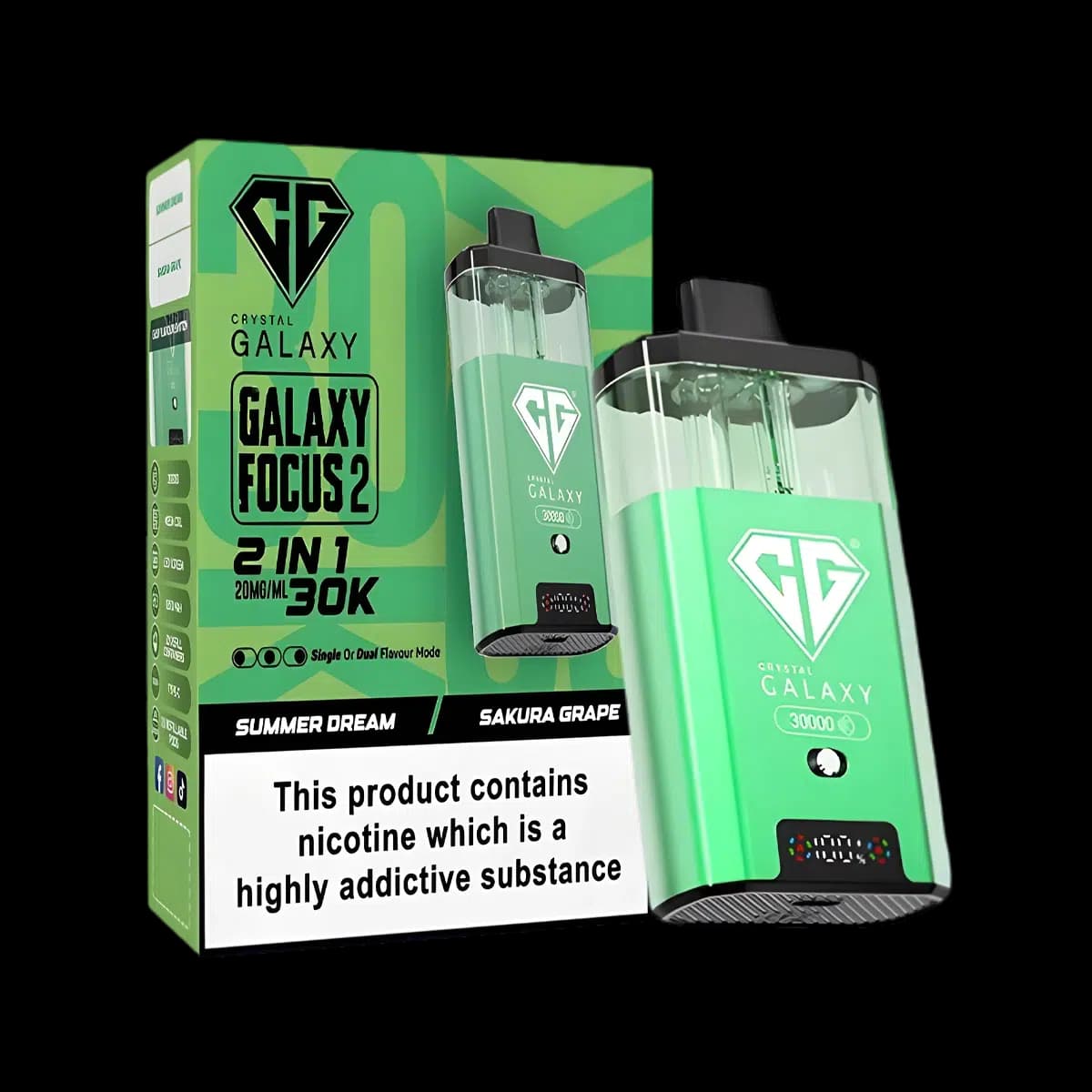 Crystal Galaxy Focus 2 30K Vape Kit-Summer Dream-Sakura Grape