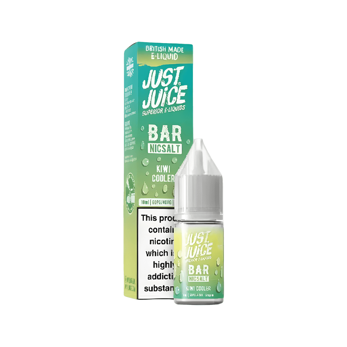 Kiwi Cooler Nic Salt E-Liquid by Just Juice Bar - 10ml E-Liquid