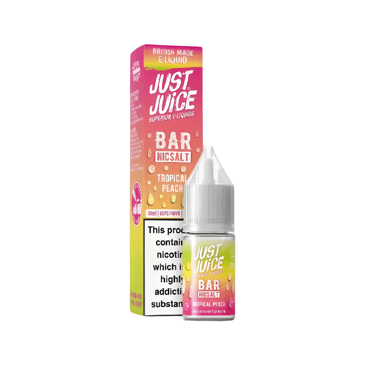 Tropical Peach Nic Salt E-Liquid by Just Juice Bar - 10ml E-Liquid