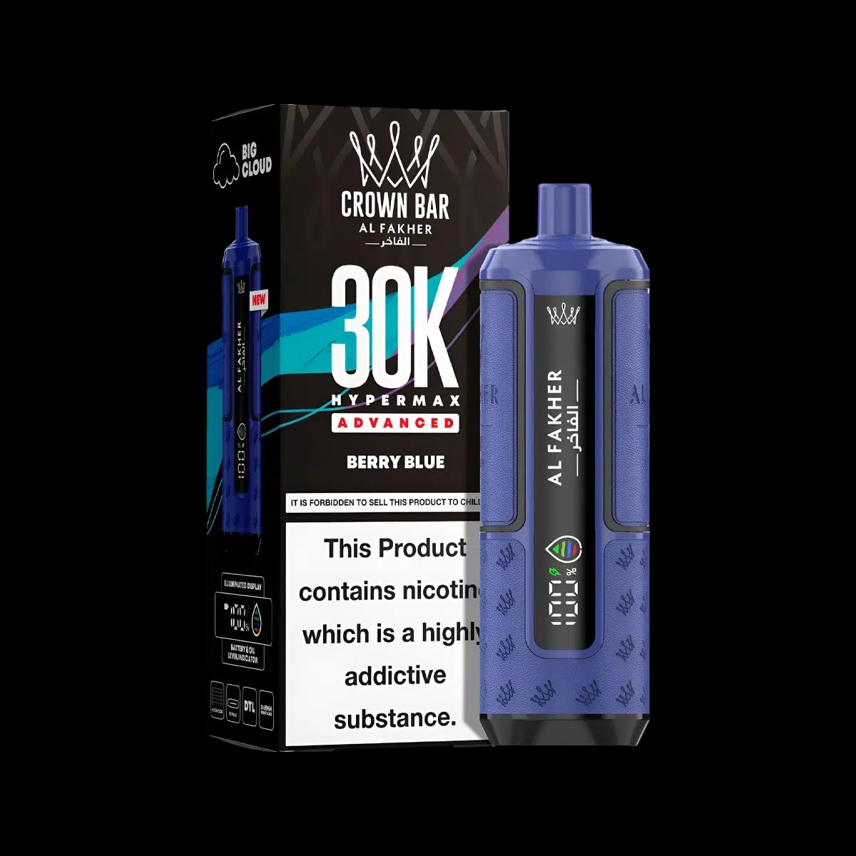 Al Fakher 30K Hypermax Prefilled Vape Kit - Berry Blue - Disposable Vapes