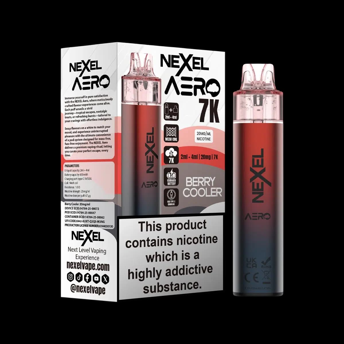 Berry Cooler-Nexel Aero 7K Vape Kit