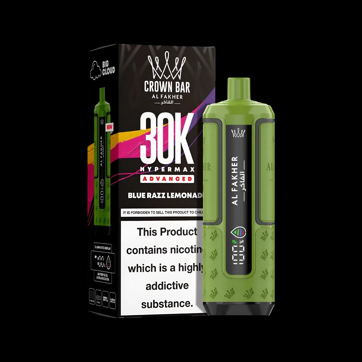 Al Fakher 30K Hypermax Prefilled Vape Kit - Blue Razz Lemonade - Disposable Vapes