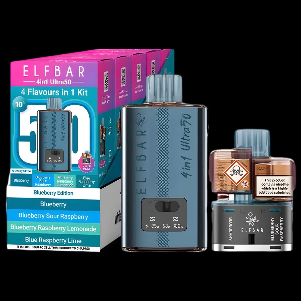 Blueberry Edition-Elf Bar 4in1 Ultra50 Vape Kit