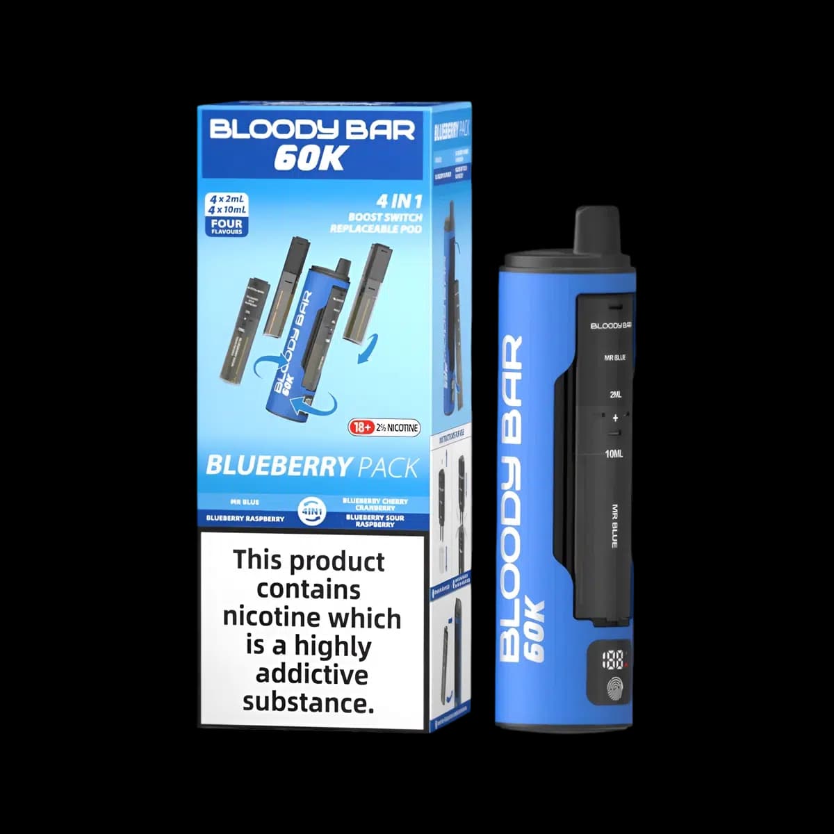 Blueberry Pack-Bloody Bar 60K Prefilled Vape Kit