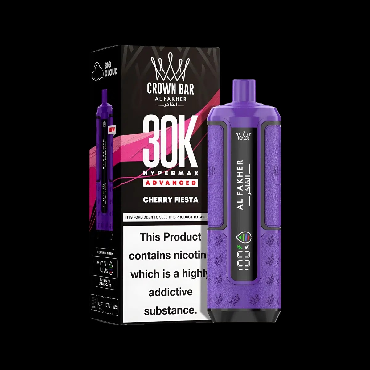 Al Fakher 30K Hypermax Prefilled Vape Kit - Cherry Fiesta - Disposable Vapes