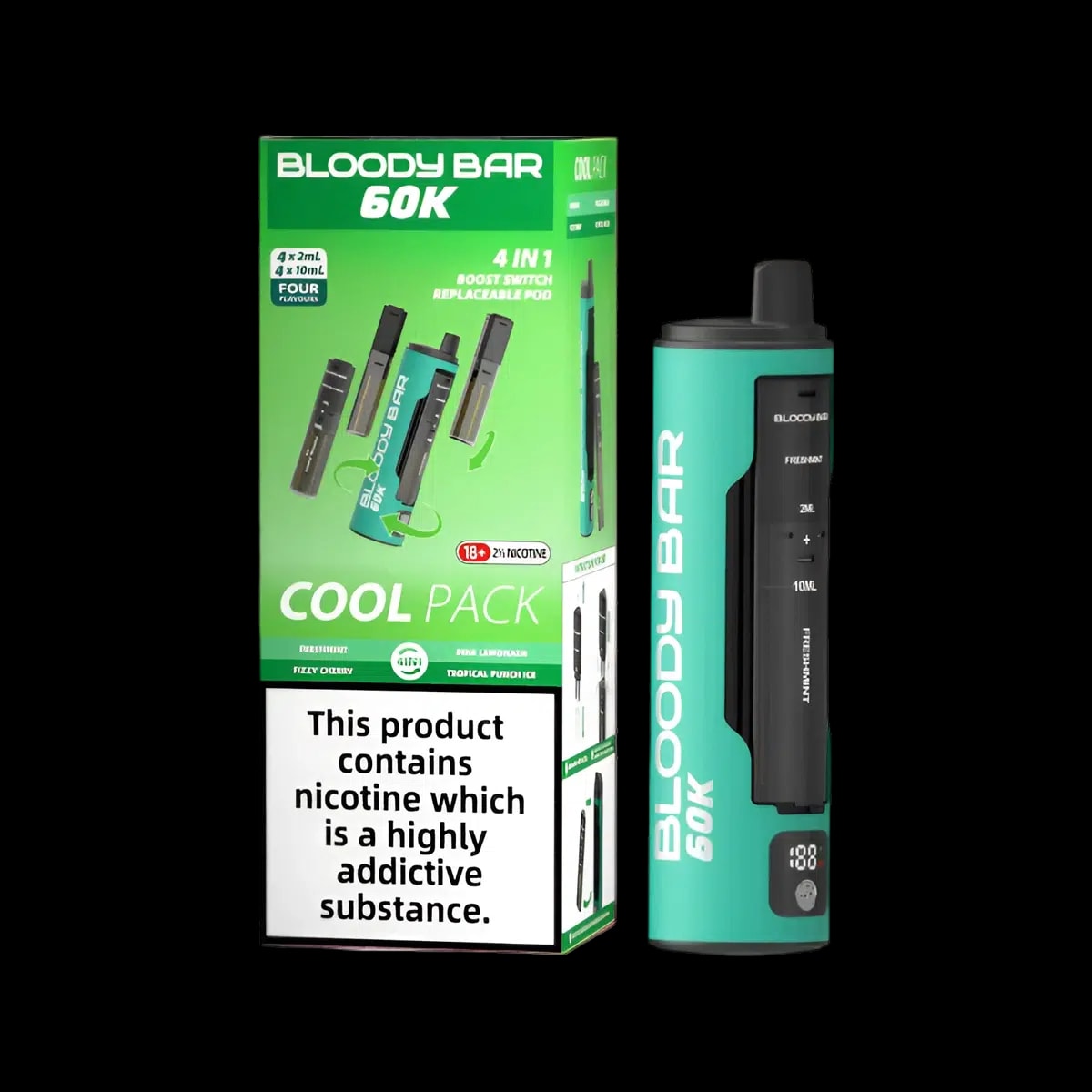 Bloody Bar 60k Prefilled Vape Kit - Cool Pack - Disposable Vapes