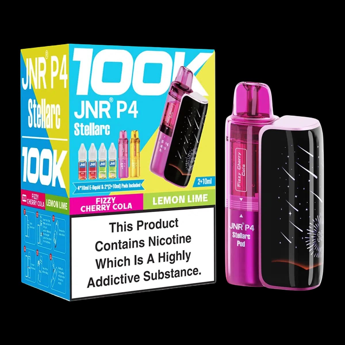 Fizzy Cherry Cola-Lemon Lime-JNR P4 Stellarc 100K Vape Kit