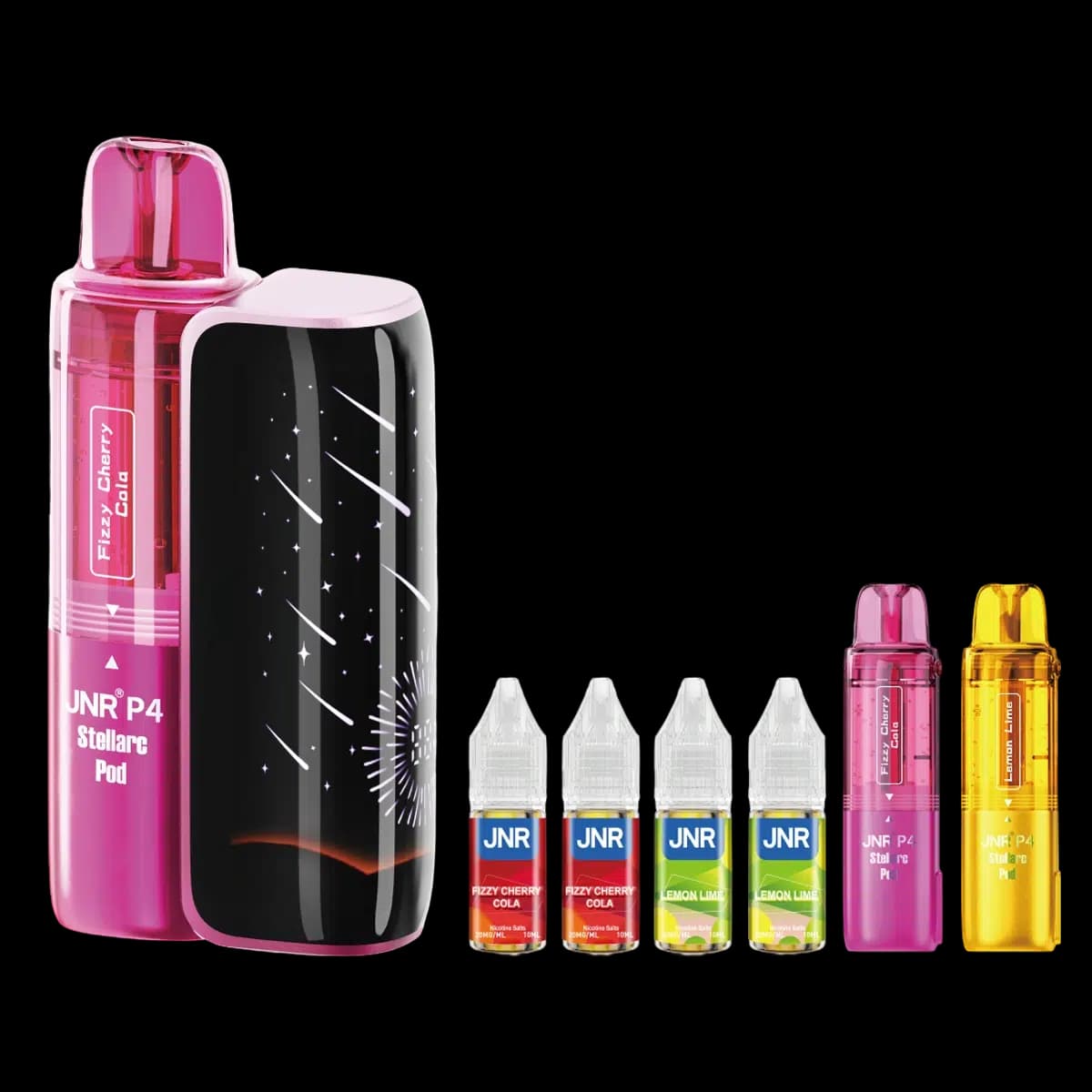 Fizzy Cherry Cola-Lemon Lime2-JNR P4 Stellarc 100K Vape Kit