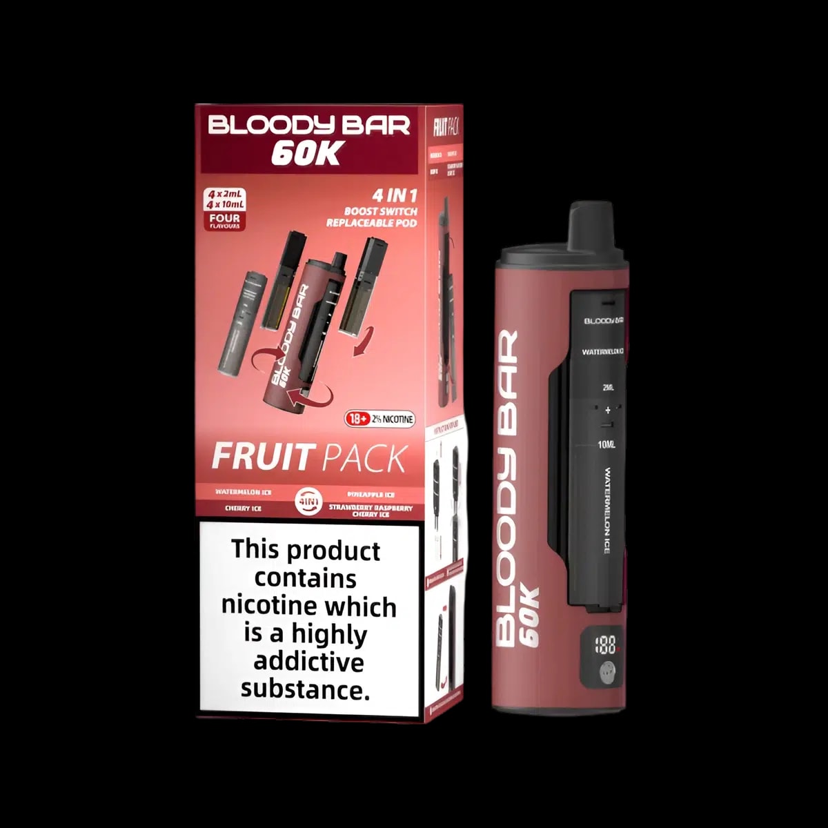 Bloody Bar 60k Prefilled Vape Kit - Fruit Pack - Disposable Vapes