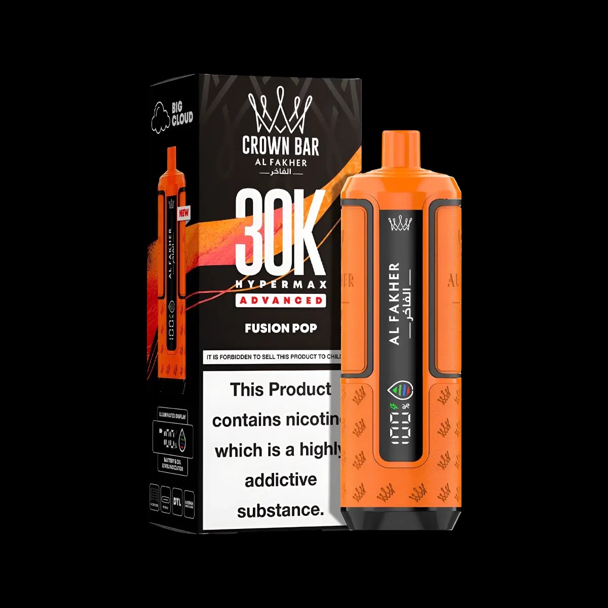 Al Fakher 30K Hypermax Prefilled Vape Kit - Fusion Pop - Disposable Vapes