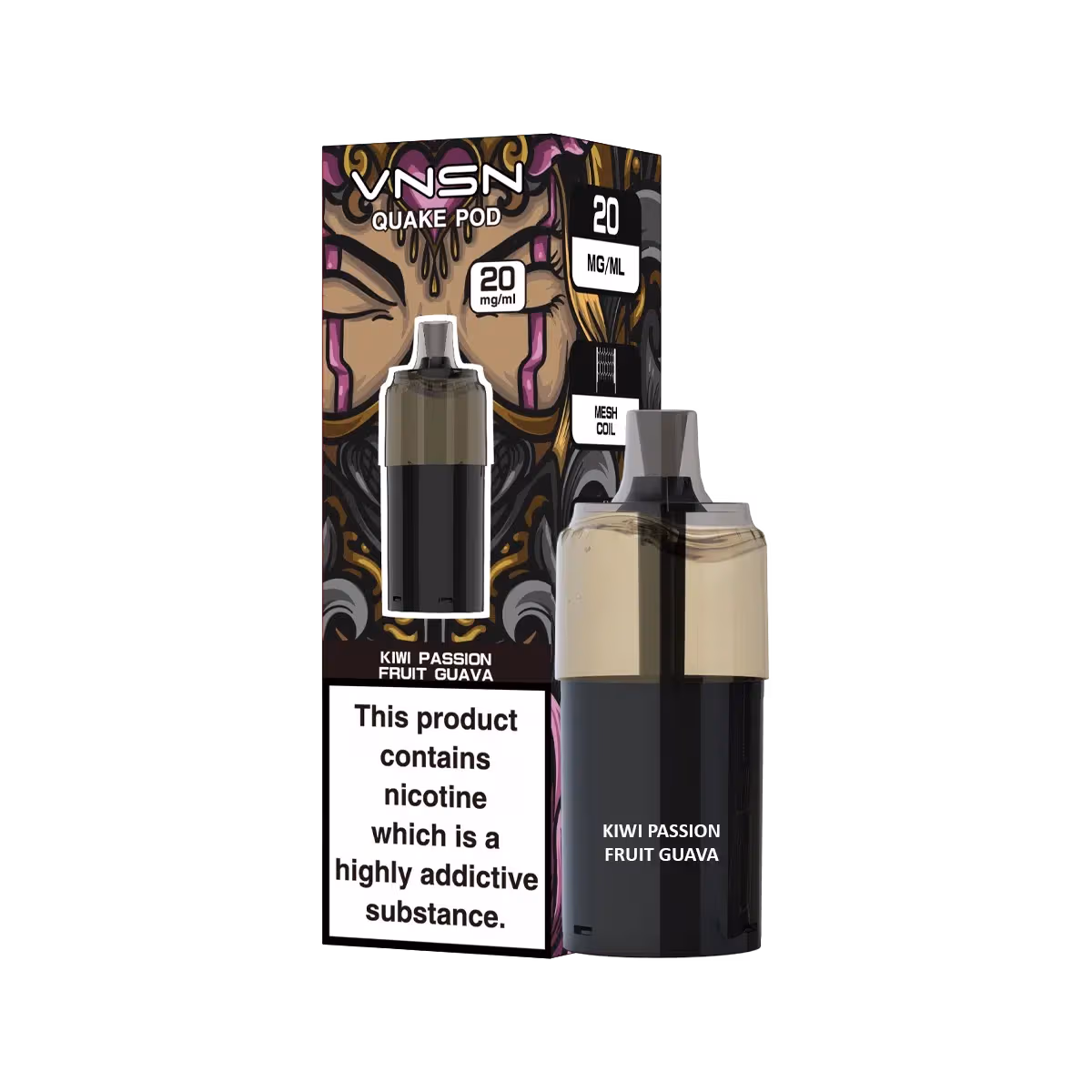 Kiwi Passion Fruit Guava-VNSN Quake 10000 Pod Refill Containers